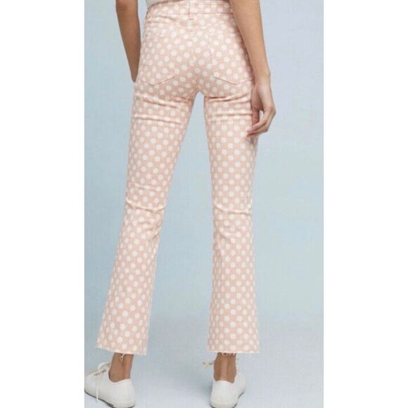Anthropologie Pilcro the Leterpress polka dot high rise bootcut jeans 28 - Picture 14 of 14